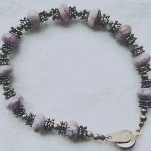 Purple agate bracelet, great christmas idea